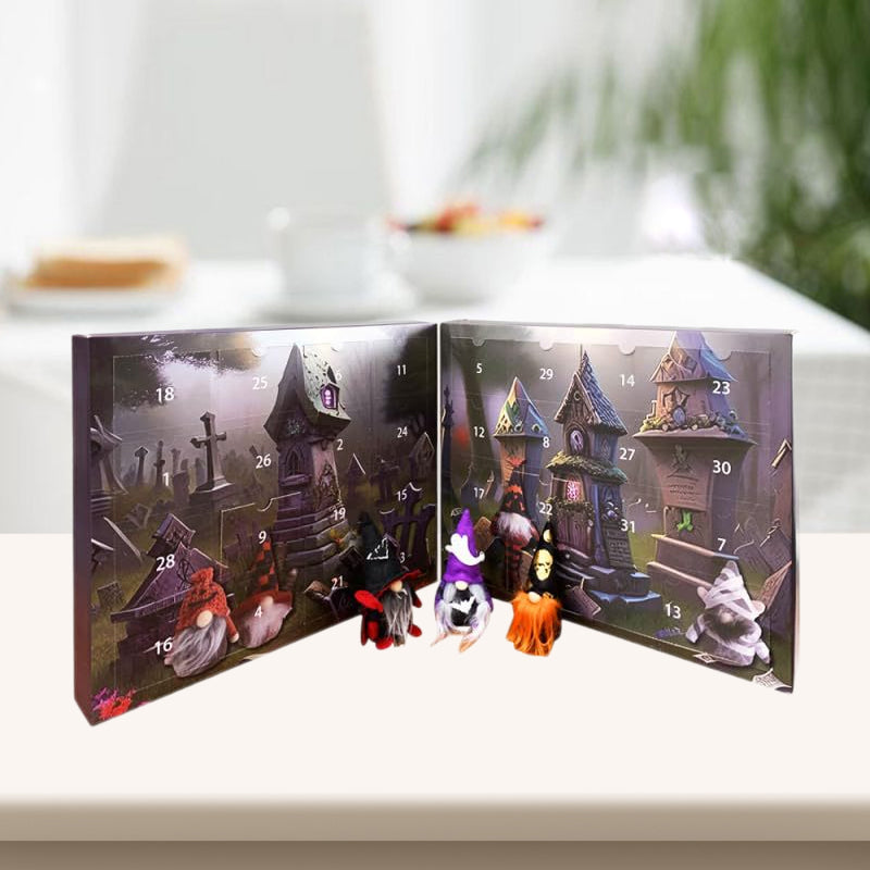 Nedtællingskalender | 31-Dages Plysgnome Design | Sæsonbestemt Dekoration Indendørs Brug | Vanero