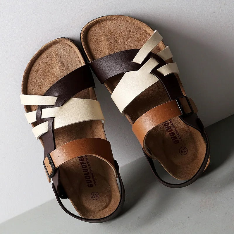 Herresandaler Syntetisk Materiale | Regular Fit Remsandaler | Åbent Design til Sommerbrug & Hverdagsaktiviteter | Vanero