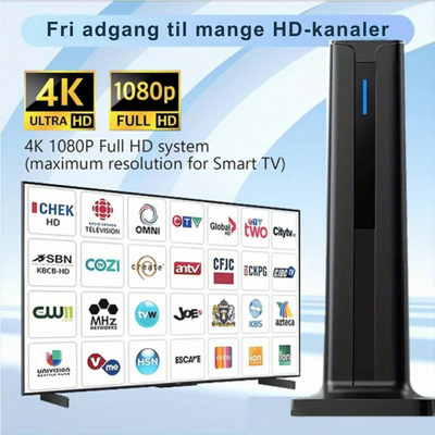 SkyLink 4K | Få Gratis HD-Kanaler Uden Kabel, Smart-tv Eller Wi-Fi | Vanero