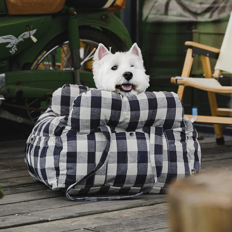 Hundeseng Til Bil Polyester | Polstret Rejseseng Med Fastgørelsesremme | Til Bil & Hjem | Vanero