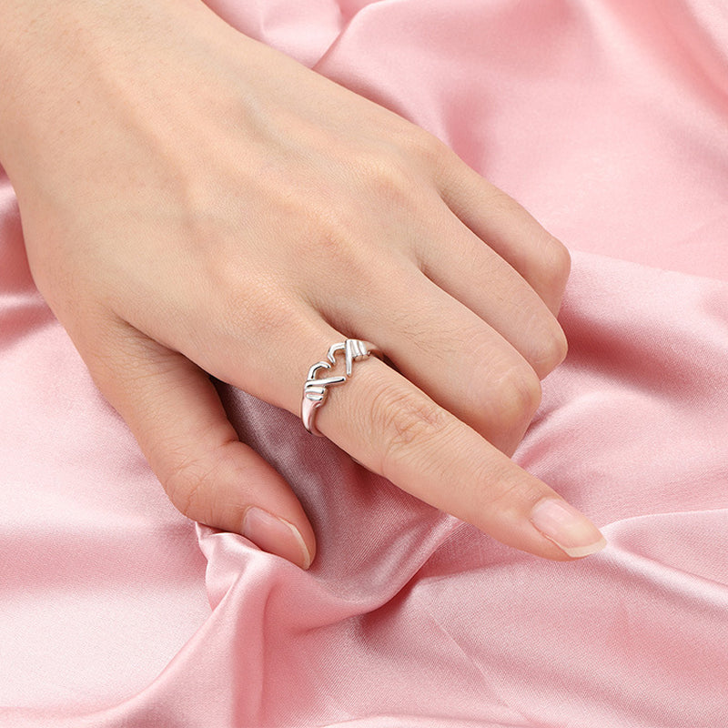 I Love You Forever Legering Konstruktion | Justerbar Ring | Graveret Tekstdesign til Hverdagsbrug & Særlige Anledninger | Vanero