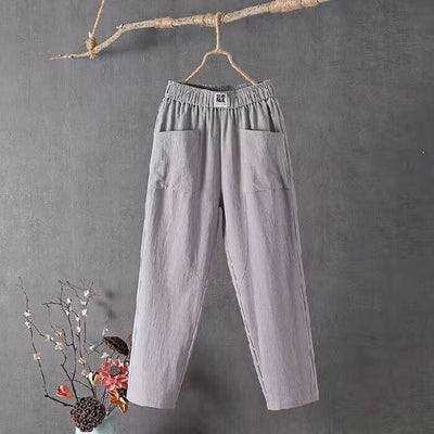 EcoEase l Casual Pants af bomuld og hør! l Vanero