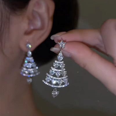 Sparkling Christmas Tree | Earrings | Vanero