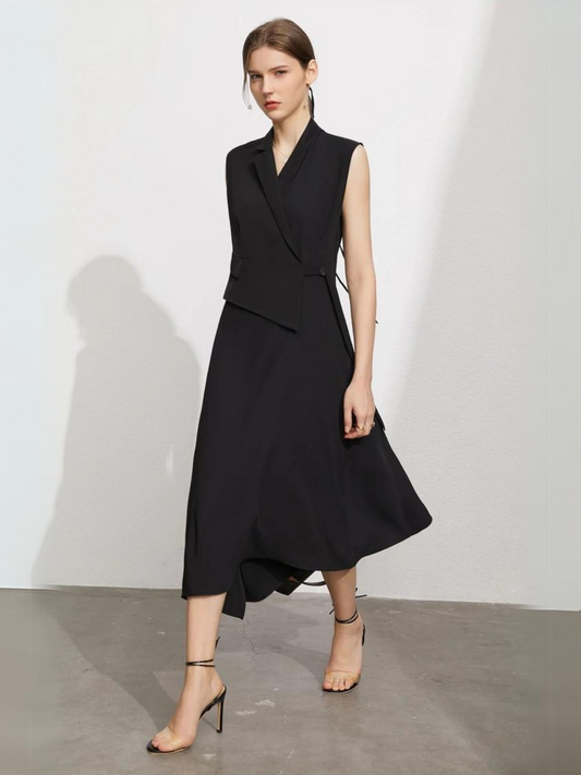 Asymmetrisk l blazer-midikjole l Vanero