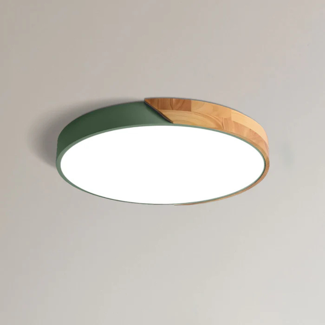 Delos | Scandinavisk Træ LED Plafondlampe med Energieffektiv Belysning | Vanero