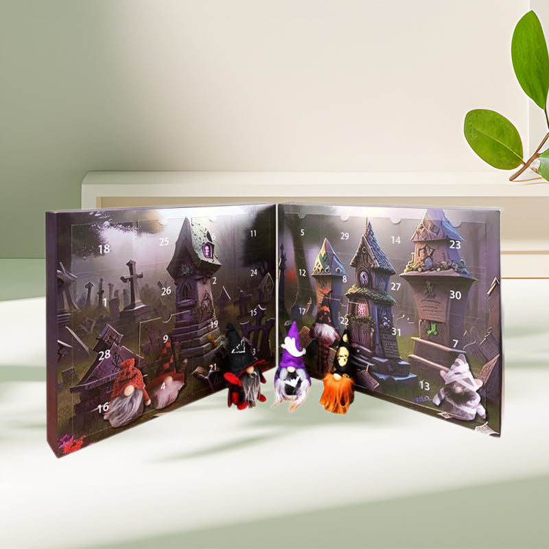 SpookyGnome | Halloween Adventskalender Med Plyssgnomer 31 Dage | Vanero