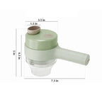 Trådløs Minihakker Med Rustfri Stålblade | USB-Genopladeligt Design På 250 ml | Tilberedning Af Grøntsager Krydderurter Og Frugt | Vanero