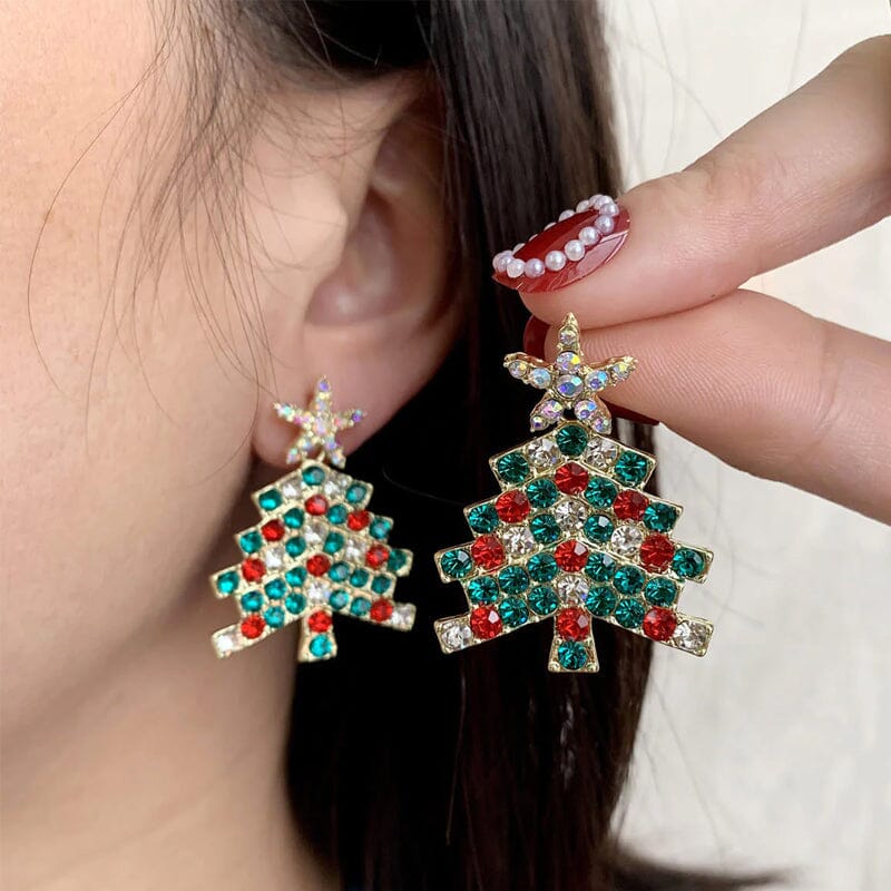 Sparkling Christmas Tree | Earrings | Vanero