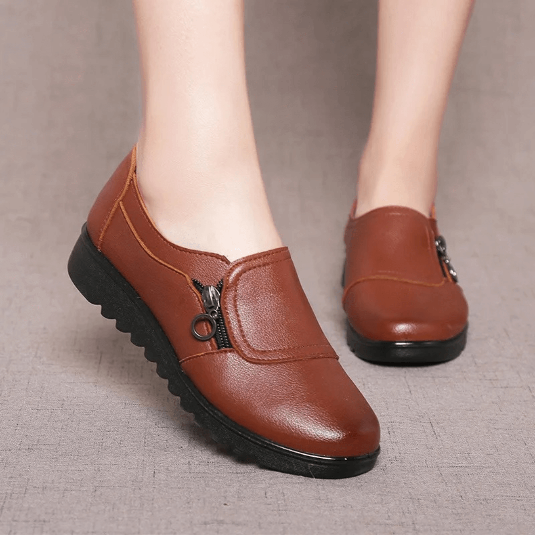 Dameloafers | Overdel Vegansk Læder Slip-On Wedge Design | Hverdagsbrug & Fritid | Vanero