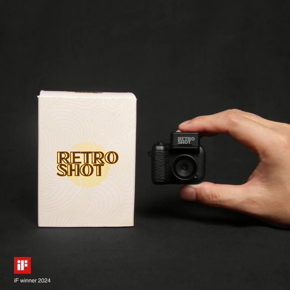 Digitalt Mini Kamera Med Retrodesign | USB-Genopladeligt & microSD-Kompatibelt | Foto Video & Rejseoptagelser | Vanero