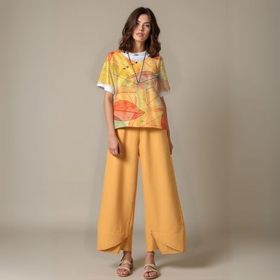 Klara | Elegant Bluse- og Buksesæt Dame | Vanero