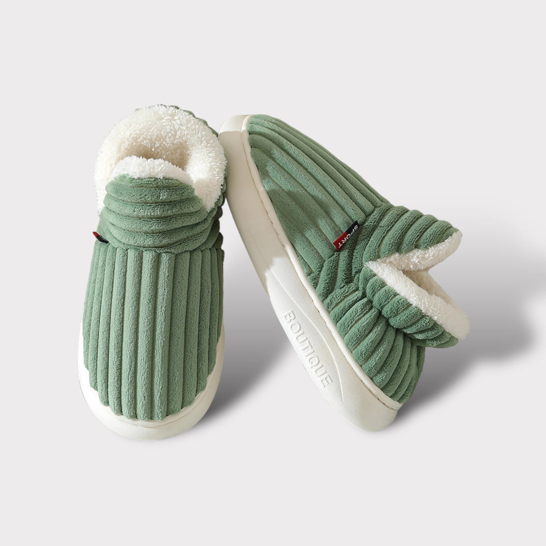 WarmSlipper Fleece & Tekstilfor | Regular Fit Hjemmesko | Skridsikker Gummisål til Indendørs Brug & Afslapning | Vanero