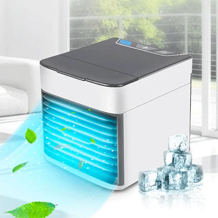 Mini Luftkøler | PP Personlig Luftkøler Med Luftfugter Og LED Lys | Hjem Og Kontor | Vanero
