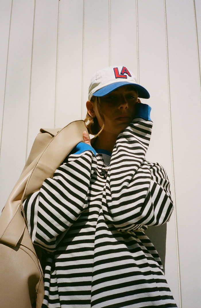 LENA l Oversized stribet sweater l Vanero
