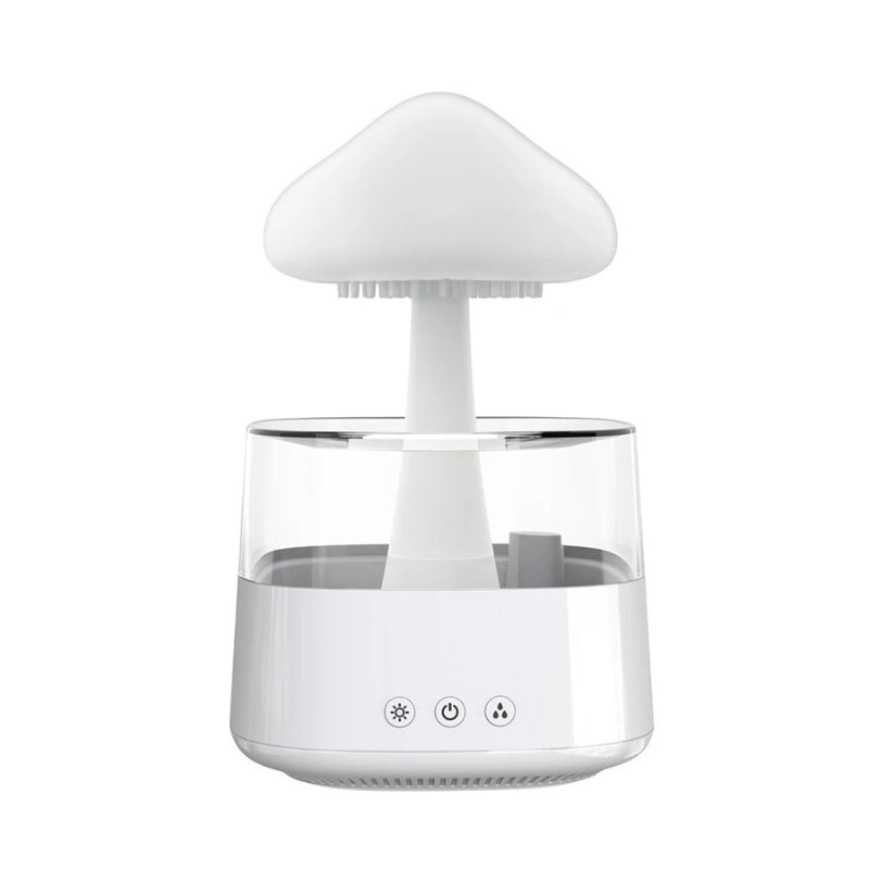 Luftfugter | Regnsky Luftfugter Med Duftdiffuser Og 7-Farvet LED-Lys | Justerbar Tåge Og Timer | Vanero