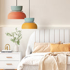 Pendellampe Med Farveblokdesign | Metal Loftlampe Med E27 Fatning | Indendørs Belysning | Vanero
