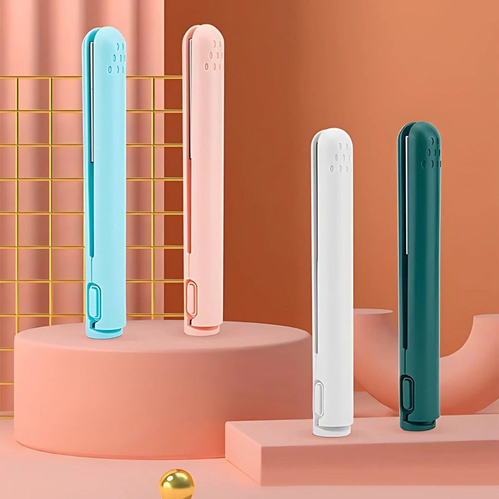 Hårstyler Keramisk Varmeplade | USB Genopladelig Hårstyler | 2 I 1 Design Til Krølning & Glatning | Vanero
