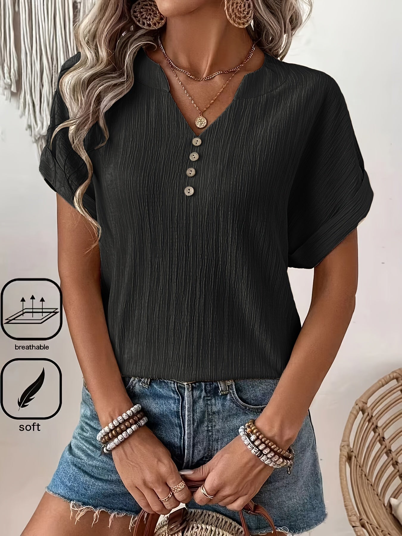 Tess l Abrikosfarvet bluse l Vanero