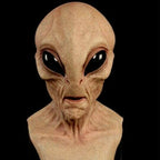 Alien Helhoved Maske Latex & Silikone | Håndmalet Kostumemaske | Til Halloween & Cosplay | Vanero