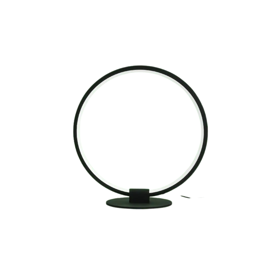 RGB LED Bordlampe Med Ringdesign | Touch Dæmpning Og Aluminiumskonstruktion | Indendørs Belysning Til Skriveborde Og Opholdsrum | Vanero