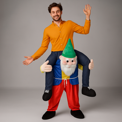 Herren Oktoberfest Piggyback Kostume | Sjovt Halloween Outfit | Vanero