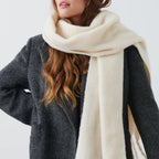 Lily Bomuldsblanding | One Size Chunky Strik Sjal | Frynsedetaljer Med Lang Konstruktion til Daglig Brug & Kølige Dage | Vanero