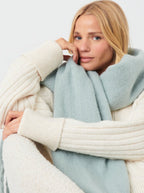 Lily Bomuldsblanding | One Size Chunky Strik Sjal | Frynsedetaljer Med Lang Konstruktion til Daglig Brug & Kølige Dage | Vanero