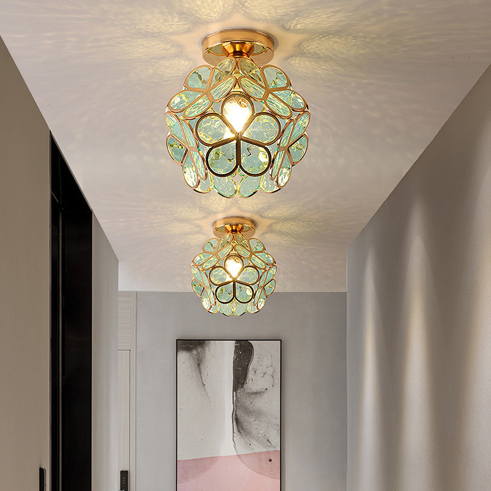 Design blomster l stil glas hall loftsbelysning l Vanero