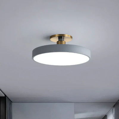 Rund indbygningslampe Nordisk  lstil Akryl Soveværelse LED Semi Coil Loftlampe l Vanero