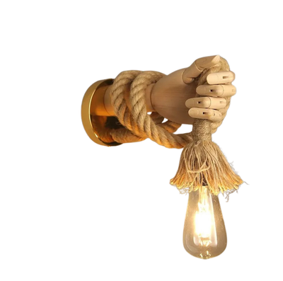 CoastalGlow | Naturlig Hampa LED Væglampe | Vanero