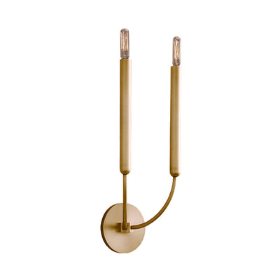 1/2 Pærer Tube Væglampe Traditionel Metal Sconce | Lysarmatur i Sort/Brass til Spisestue | Vanero
