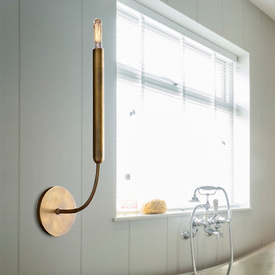 1/2 Pærer Tube Væglampe Traditionel Metal Sconce | Lysarmatur i Sort/Brass til Spisestue | Vanero