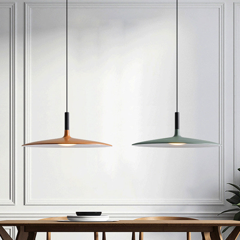 Flyvende Tallerken LED Suspension Lampe Nyhed Minimalistisk Metal Restaurant Hængende Pendel