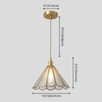 Pendellampe I Tiffany Stil Med Farvet Glas | Messingkonstruktion Med Justerbart Ophæng | Indendørs Dekorativ Loftbelysning | Vanero