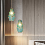 Pendellampe I Tiffany Stil Med Farvet Glas | Messingkonstruktion Med Justerbart Ophæng | Indendørs Dekorativ Loftbelysning | Vanero