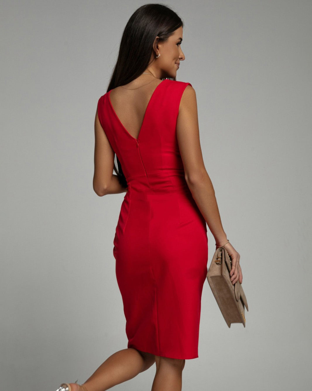 Géna | Stilfuld Plisseret Bodycon Kjole l Vanero