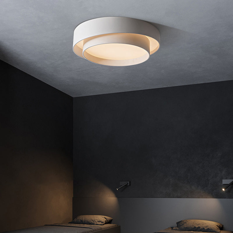 LED Flush Loftlampe Med Cirkulært Design | Metalkonstruktion Med Integreret LED Modul | Belysning Til Soveværelse & Gang | Vanero