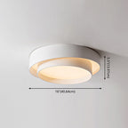 LED Flush Loftlampe Med Cirkulært Design | Metalkonstruktion Med Integreret LED Modul | Belysning Til Soveværelse & Gang | Vanero