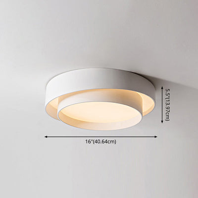 Nordisk Stil Hvid Metal Rund LED-Loftslampe | Soveværelset | Vanero