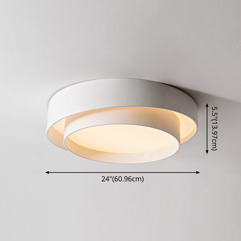 LED Flush Loftlampe Med Cirkulært Design | Metalkonstruktion Med Integreret LED Modul | Belysning Til Soveværelse & Gang | Vanero