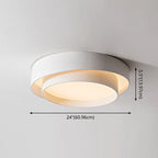LED Flush Loftlampe Med Cirkulært Design | Metalkonstruktion Med Integreret LED Modul | Belysning Til Soveværelse & Gang | Vanero