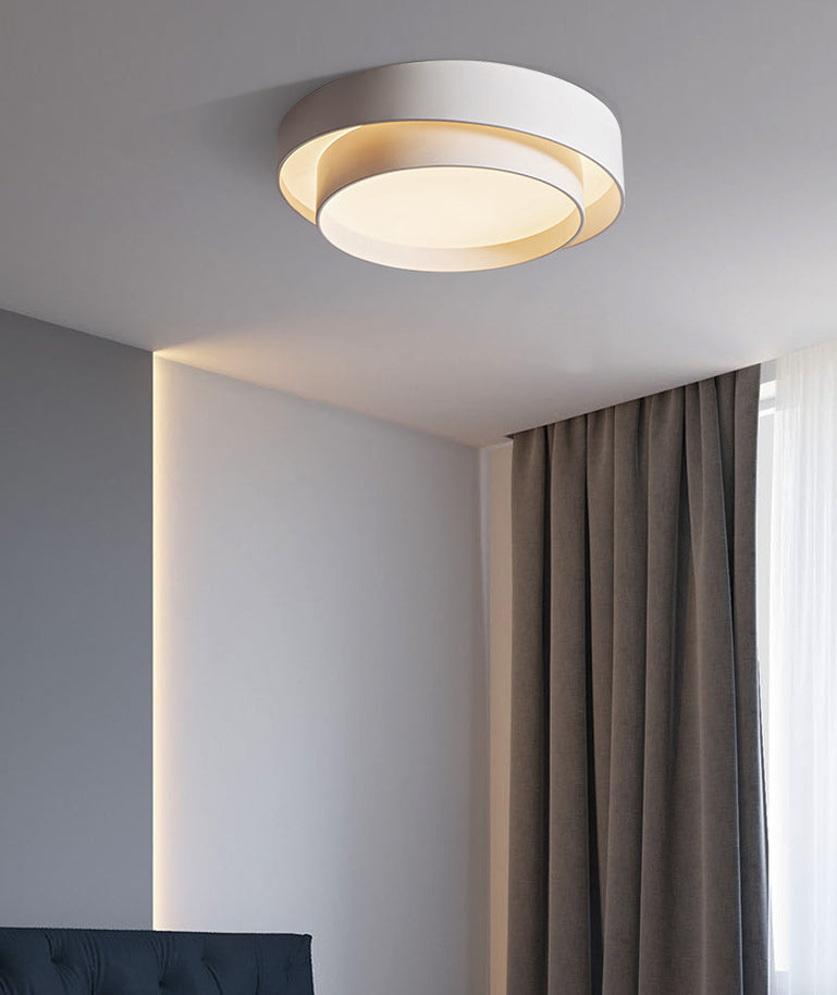 LED Flush Loftlampe Med Cirkulært Design | Metalkonstruktion Med Integreret LED Modul | Belysning Til Soveværelse & Gang | Vanero