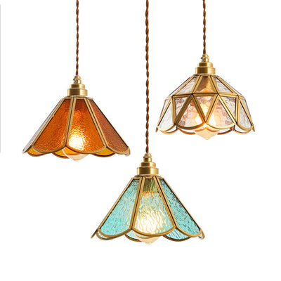 Icy Clear Glass Shade Hængelampe 1 Lys Tiffany | Stil Pendellampe til Soveværelse | Vanero