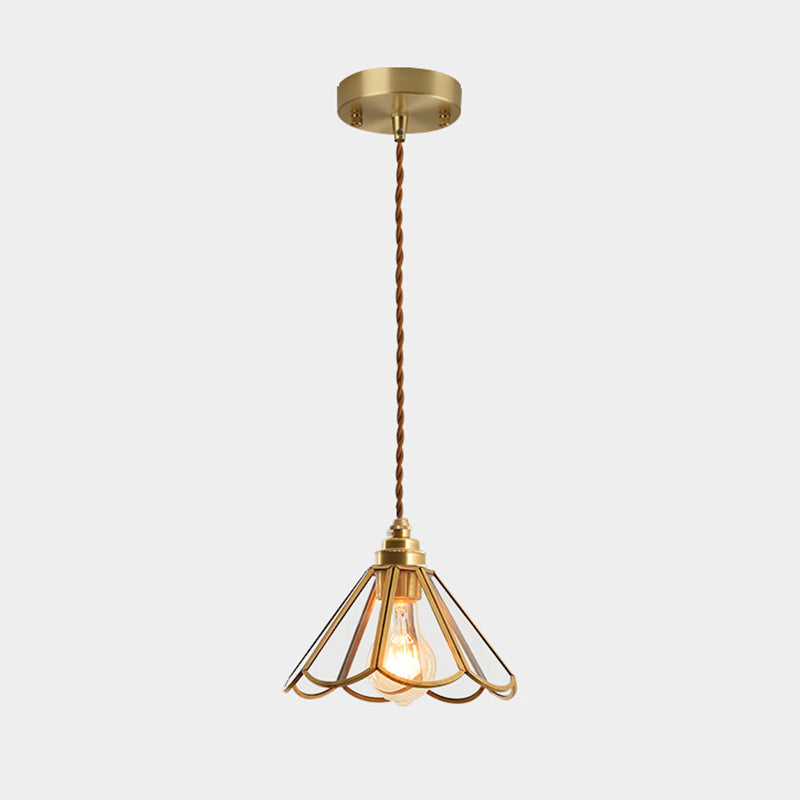 Icy Clear Glass Shade Hængelampe 1 Lys Tiffany | Stil Pendellampe til Soveværelse | Vanero