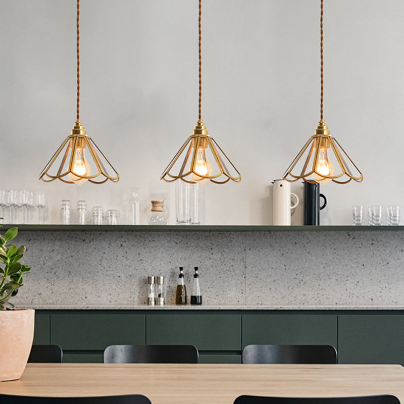 Icy Clear Glass Shade Tiffany-Stil Pendel | 1-lys Hængelampe til Soveværelset | Vanero