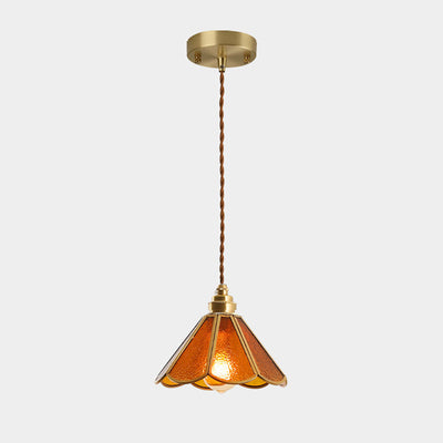 Icy Clear Glass Shade Hængelampe 1 Lys Tiffany | Stil Pendellampe til Soveværelse | Vanero