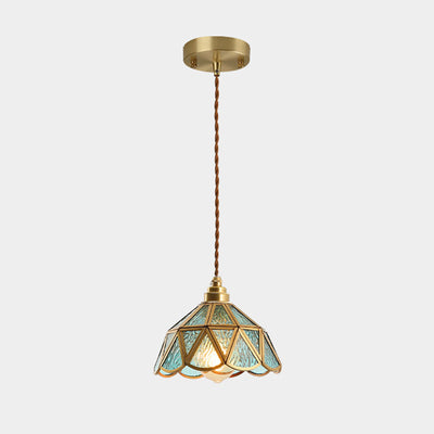 Icy Clear Glass Shade Hængelampe 1 Lys Tiffany | Stil Pendellampe til Soveværelse | Vanero
