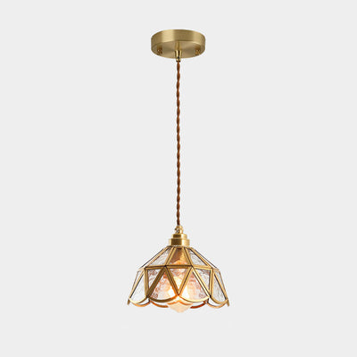 Icy Clear Glass Shade Hængelampe 1 Lys Tiffany | Stil Pendellampe til Soveværelse | Vanero