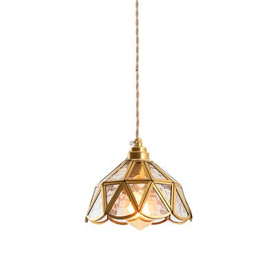 Icy Clear Glass Shade Hængelampe 1 Lys Tiffany | Stil Pendellampe til Soveværelse | Vanero