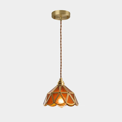 Icy Clear Glass Shade Hængelampe 1 Lys Tiffany | Stil Pendellampe til Soveværelse | Vanero